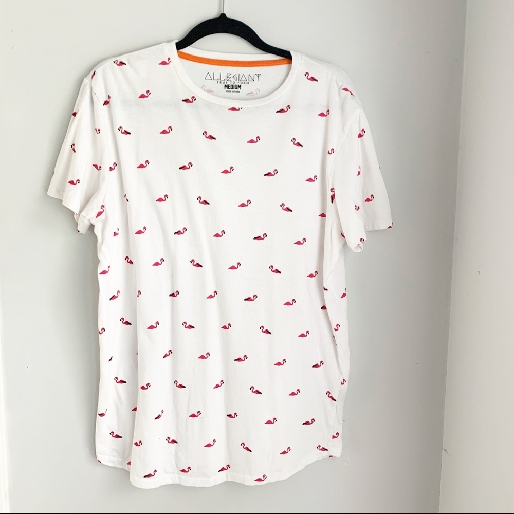 Allbgiany - Pink Flamingo Graphic Tee - Medium